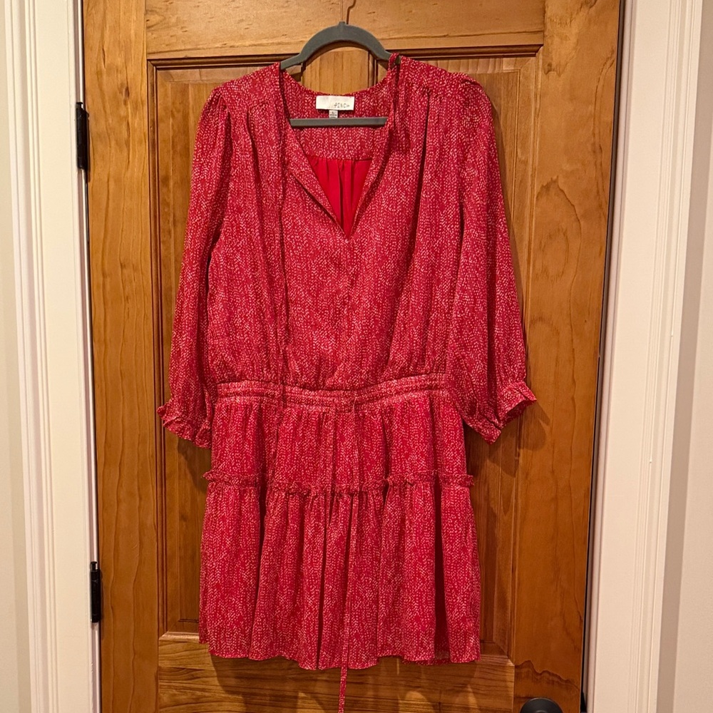 Pinch Red Patterned Blouse